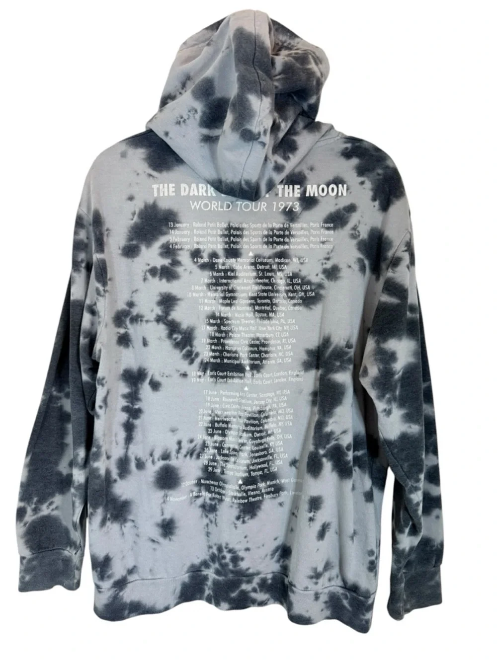 Pink Floyd Dark Side of the Moon Tie Dye Hoodie Band Tee Size M